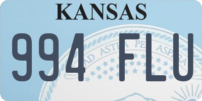 KS license plate 994FLU