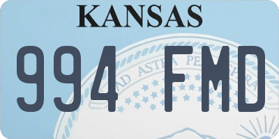 KS license plate 994FMD