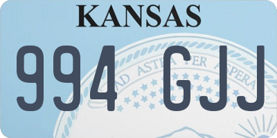 KS license plate 994GJJ