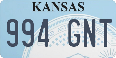 KS license plate 994GNT