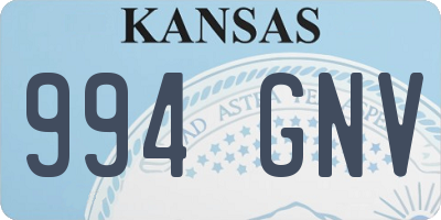 KS license plate 994GNV