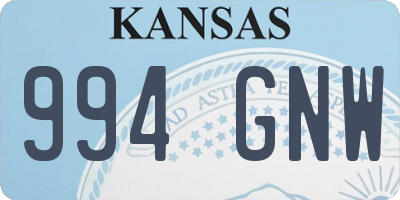 KS license plate 994GNW