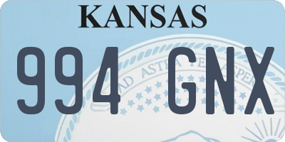 KS license plate 994GNX