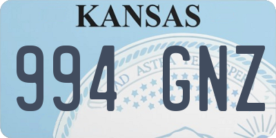 KS license plate 994GNZ