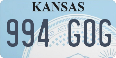 KS license plate 994GOG
