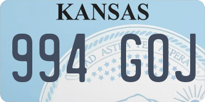 KS license plate 994GOJ