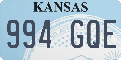 KS license plate 994GQE