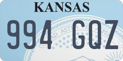 KS license plate 994GQZ