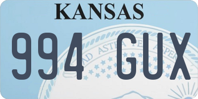 KS license plate 994GUX