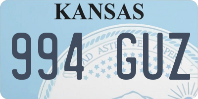 KS license plate 994GUZ