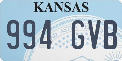 KS license plate 994GVB