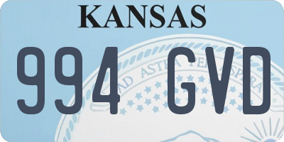 KS license plate 994GVD