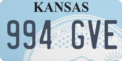 KS license plate 994GVE