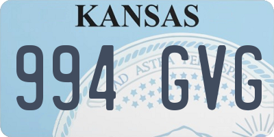 KS license plate 994GVG