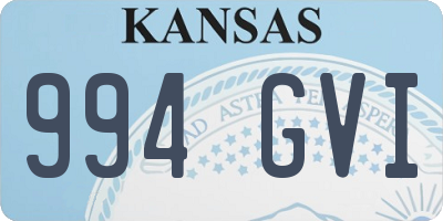 KS license plate 994GVI