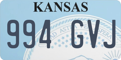 KS license plate 994GVJ
