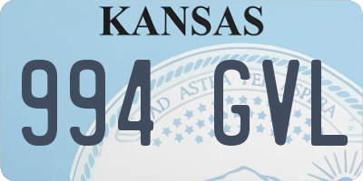 KS license plate 994GVL