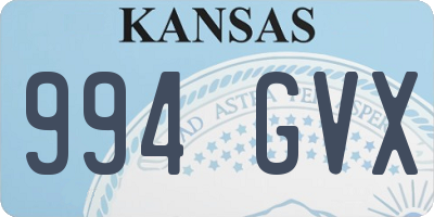 KS license plate 994GVX