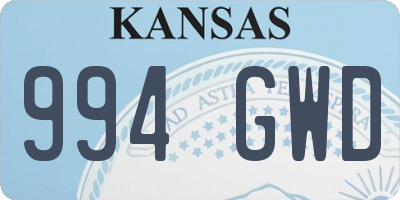 KS license plate 994GWD