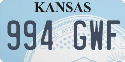 KS license plate 994GWF