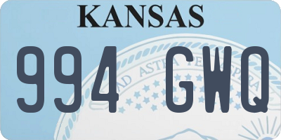KS license plate 994GWQ