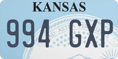 KS license plate 994GXP