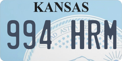 KS license plate 994HRM
