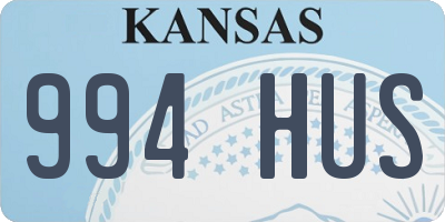KS license plate 994HUS
