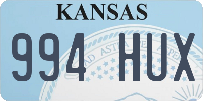 KS license plate 994HUX