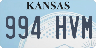 KS license plate 994HVM