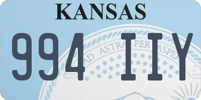 KS license plate 994IIY