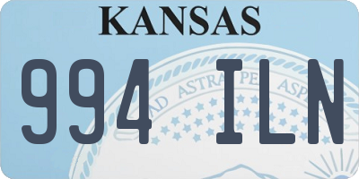 KS license plate 994ILN