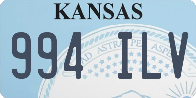 KS license plate 994ILV