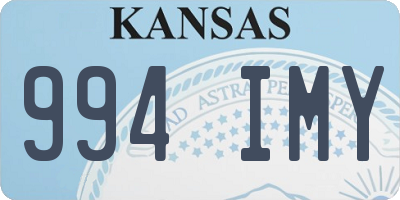 KS license plate 994IMY