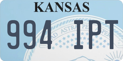 KS license plate 994IPT