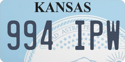 KS license plate 994IPW