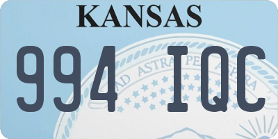 KS license plate 994IQC