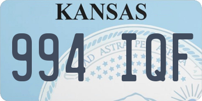 KS license plate 994IQF