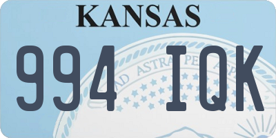 KS license plate 994IQK