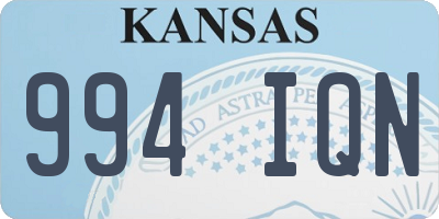 KS license plate 994IQN