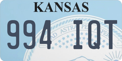 KS license plate 994IQT