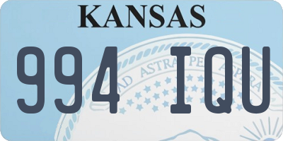 KS license plate 994IQU