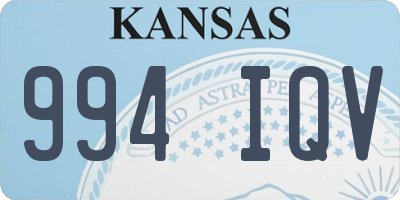 KS license plate 994IQV