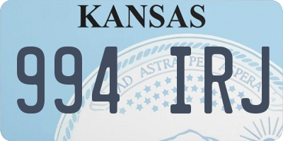 KS license plate 994IRJ