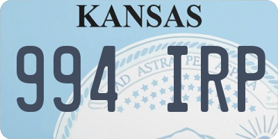 KS license plate 994IRP
