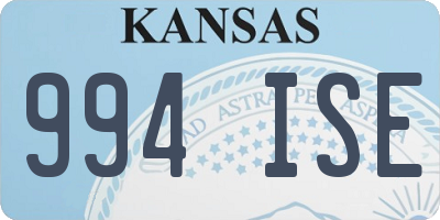 KS license plate 994ISE