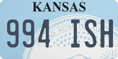 KS license plate 994ISH