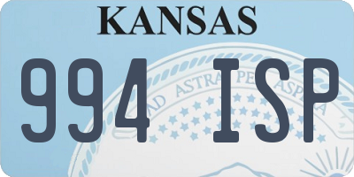 KS license plate 994ISP