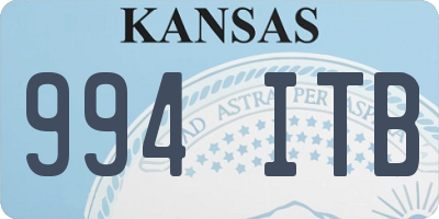 KS license plate 994ITB
