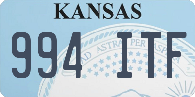 KS license plate 994ITF